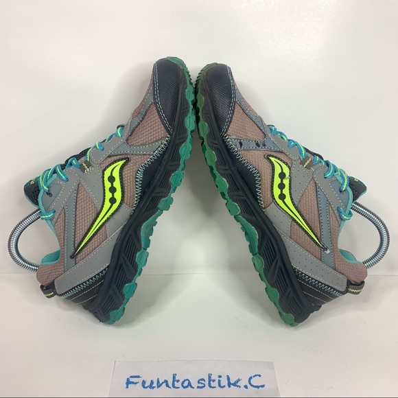 ❌SOLD❌Saucony Grid Raptor TR S15283-2, Gray & Teal, Womens Running Shoes Size: 9 - Picture 5 of 13